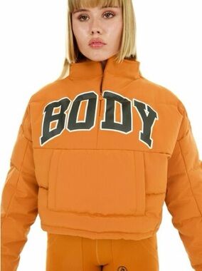 Body by raven camp puffer cropped coat